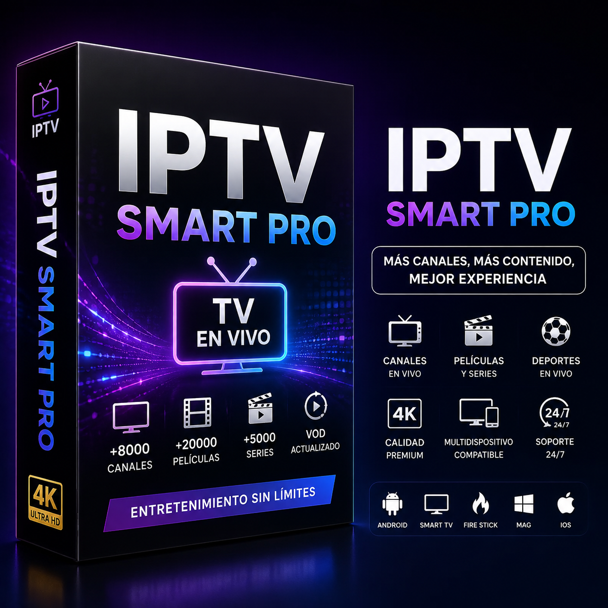 ✨ IPTV Smart Pro x 1 mes
