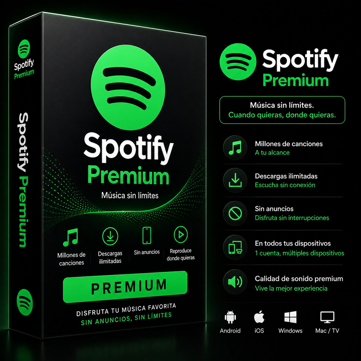 ✨ Spotify Premium x 1 mes