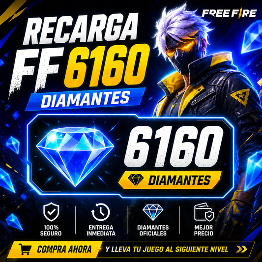 💎 Recarga FF – 6160 Diamantes - Revisión de ID