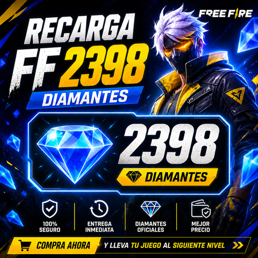 💎 Recarga FF – 2398 Diamantes - Revisión de ID