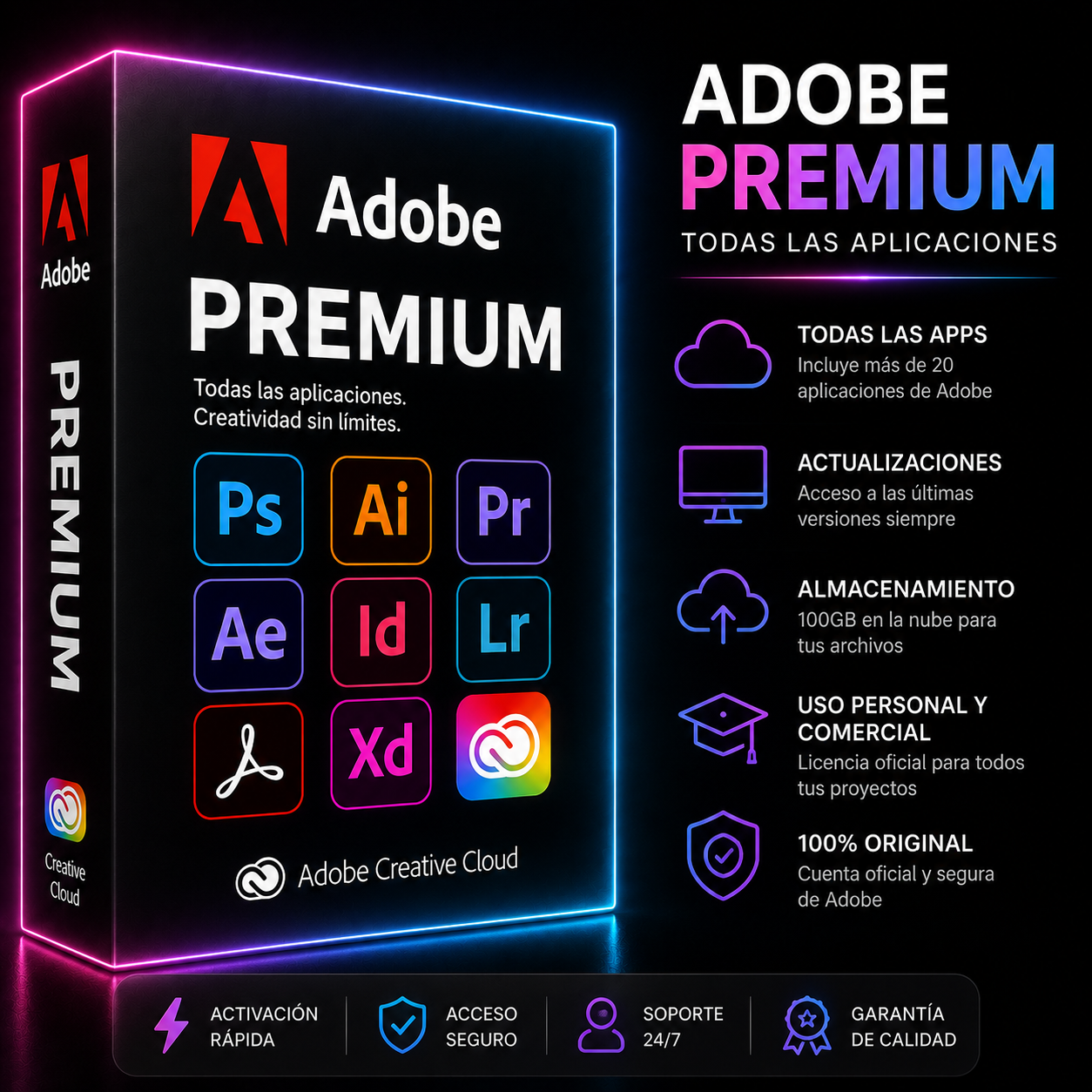✨ Adobe Premium x 4 meses